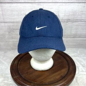 Vintage Nike Golf Mens Blue Wool Blend Fitted Hat Size 7 1/8